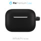 FixPremium - Silikónové Puzdro s Karabinou pre AirPods Pro, čierna