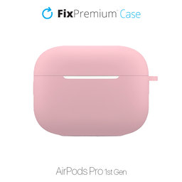 FixPremium - Silikónové Puzdro pre AirPods Pro, ružová