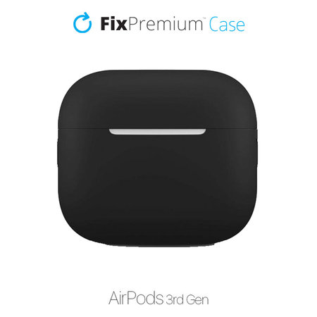 FixPremium - Silikónové Puzdro pre AirPods 3, čierna