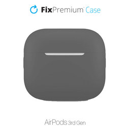 FixPremium - Silikónové Puzdro pre AirPods 3, space gray