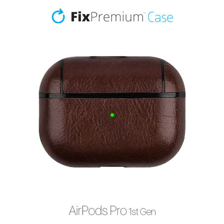 FixPremium - Puzdro z Umelej Kože pre AirPods Pro, hnedá