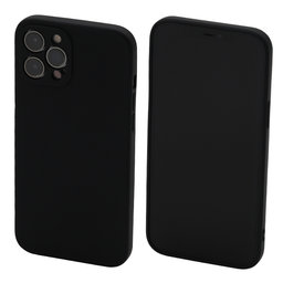 FixPremium - Silikónové Puzdro pre iPhone 12 Pro Max, čierna