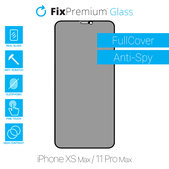 FixPremium Privacy Anti-Spy Glass - Tvrdené Sklo pre iPhone XS Max a 11 Pro Max