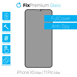 FixPremium Privacy Anti-Spy Glass - Tvrdené Sklo pre iPhone XS Max a 11 Pro Max