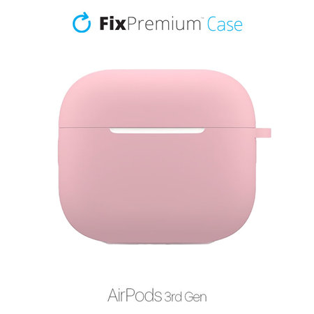 FixPremium - Silikónové Puzdro pre AirPods 3, ružová