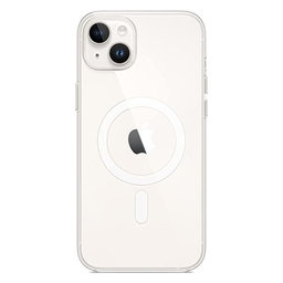 FixPremium - Silikónové Puzdro s MagSafe pre iPhone 14 Plus, transparentná