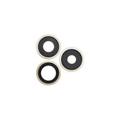 Apple iPhone 14 Pro, 14 Pro Max - Sklíčko Zadnej Kamery s Rámom (Gold) - 3ks