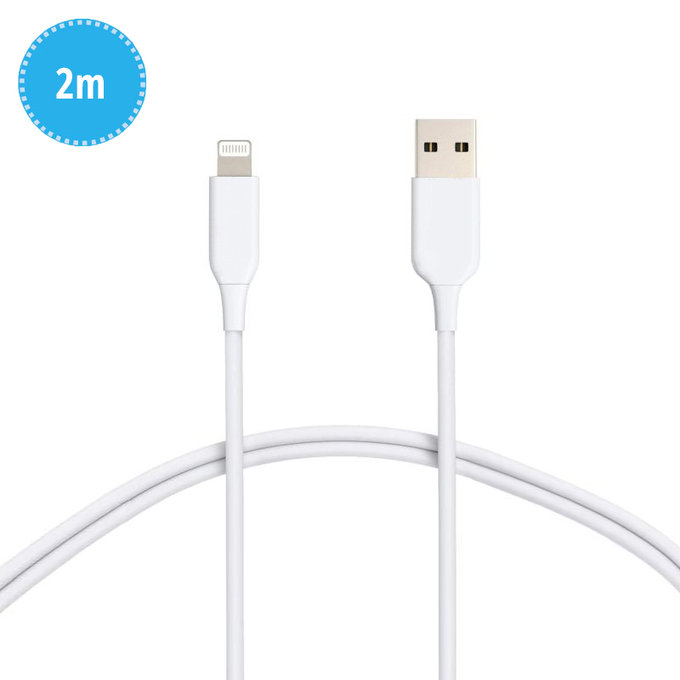 Lightning / USB kábel, 2 m, kompatibilný s Apple, bulk