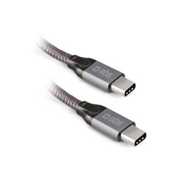 SBS - Thunderbolt 3 Kábel (USB-C) Kábel s PowerDelivery 240W (1m), šedá