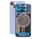 Apple iPhone 14 - Sklo Zadného Housingu + Sklíčko Kamery + Kovový Pliešok + Magsafe Magnet (Blue)