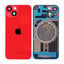 Apple iPhone 14 - Sklo Zadného Housingu + Sklíčko Kamery + Kovový Pliešok + Magsafe Magnet (Red)