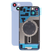 Apple iPhone 14 Plus - Sklo Zadného Housingu + Sklíčko Kamery + Kovový Pliešok + Magsafe Magnet (Blue)