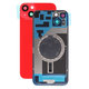 Apple iPhone 14 Plus - Sklo Zadného Housingu + Sklíčko Kamery + Kovový Pliešok + Magsafe Magnet (Red)