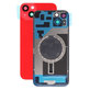 Apple iPhone 14 Plus - Sklo Zadného Housingu + Sklíčko Kamery + Kovový Pliešok + Magsafe Magnet (Red)
