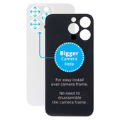 Apple iPhone 14 Pro Max - Sklo Zadného Housingu so Zväčšeným Otvorom na Kameru (Silver)
