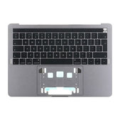 Apple MacBook Pro 13" A1989 (Mid 2018 - Mid 2019) - Horný Rám Klávesnice + Klávesnica UK + Touch Bar + Mikrofón + Reproduktory (Space Gray)