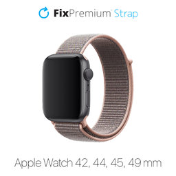 FixPremium - Nylonový Remienok pre Apple Watch (42, 44, 45 a 49mm), ružová