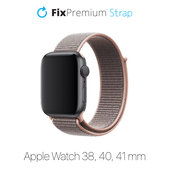 FixPremium - Nylonový Remienok pre Apple Watch (38, 40 a 41mm), ružová
