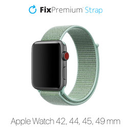 FixPremium - Nylonový Remienok pre Apple Watch (42, 44, 45 a 49mm), tyrkysová