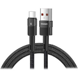 FixPremium - USB-C / USB Kábel s Rýchlym Nabíjaním (1m), čierna