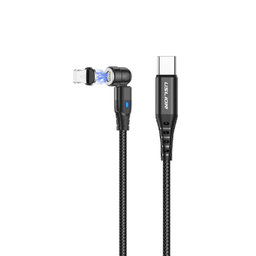 FixPremium - Lightning / USB Magnetický Kábel (1m), čierna