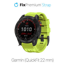 FixPremium - Silikónový Remienok pre Garmin (QuickFit 22mm), zelený