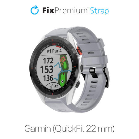 FixPremium - Silikónový Remienok pre Garmin (QuickFit 22mm), šedý