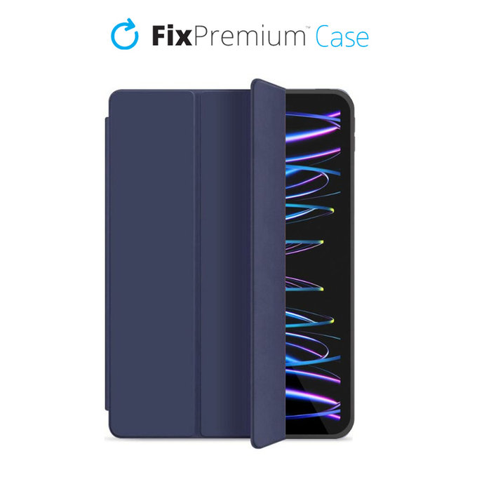 FixPremium - Zatváracie Silikónové Puzdro pre iPad Pro 12.9" (4th, 5th Gen), modrá