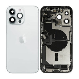 Apple iPhone 14 Pro Max - Zadný Housing s Malými Dielmi (Silver)