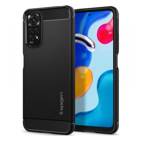 Spigen - Puzdro Ruggen Armor pre Xiaomi Redmi Note 11 a 11S, čierna