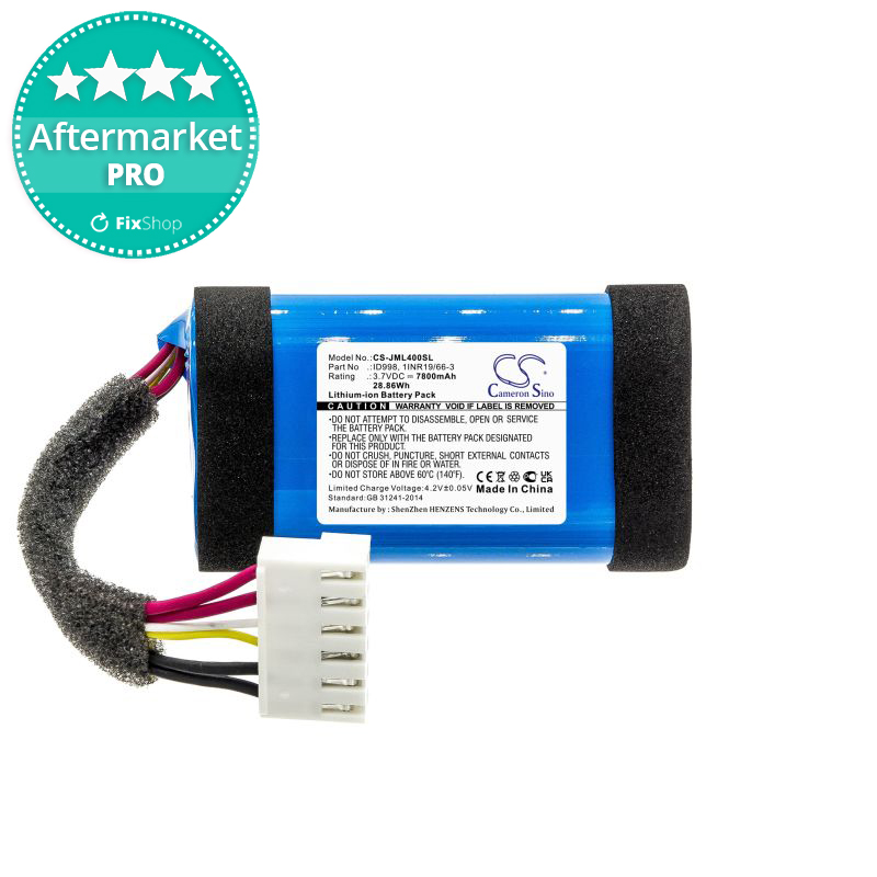 Fayerkar Batterijvervanging JBL Charge 4 - 7800mAh 3,7V Lithium Accu ID998