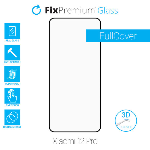 FixPremium FullCover Glass - 3D Tvrdené Sklo pre Xiaomi 12 Pro