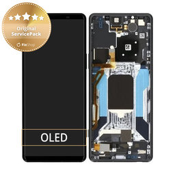 Sony Xperia 5 IV XQ-CQ54 - LCD Displej + Dotykové Sklo + Rám (Black) - A5050962A Genuine Service Pack