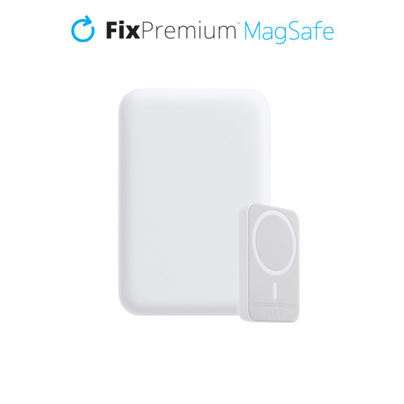 FixPremium - MagSafe PowerBank 5000mAh, biela