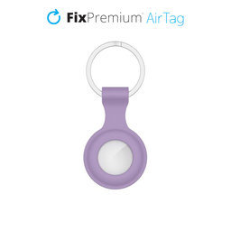 FixPremium - Silikónová Kľúčenka pre AirTag, fialová