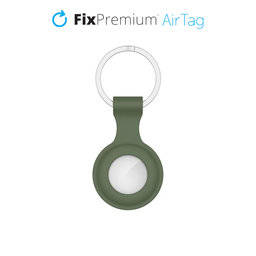 FixPremium - Silikónová Kľúčenka pre AirTag, tmavozelená