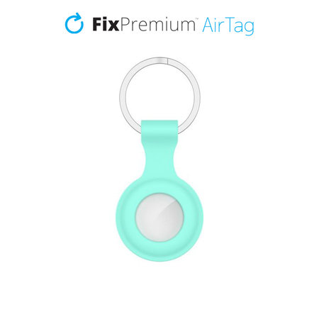 FixPremium - Silikónová Kľúčenka pre AirTag, tyrkysová