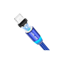 USLION - Lightning / USB Magnetický Kábel (1m), modrá