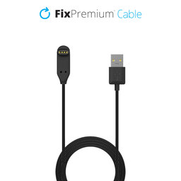 FixPremium - 90° Kábel pre Garmin Hodinky, čierna