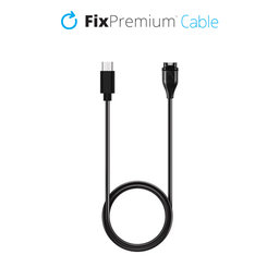 FixPremium - USB-C Nabíjací Kábel pre Garmin Hodinky, čierna