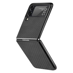 FixPremium - Puzdro Carbon pre Samsung Galaxy Z Flip 4, čierna