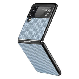 FixPremium - Puzdro Carbon pre Samsung Galaxy Z Flip 4, modrá