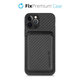 FixPremium - Puzdro Carbon s MagSafe Wallet pre iPhone 12 Pro Max, čierna