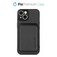 FixPremium - Puzdro Carbon s MagSafe Wallet pre iPhone 13 a 14, čierna