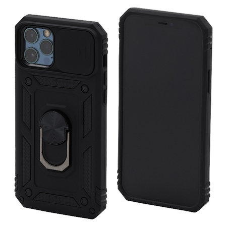 FixPremium - Puzdro CamShield pre iPhone 12 a 12 Pro, čierna