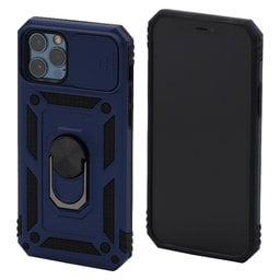 FixPremium - Puzdro CamShield pre iPhone 12 a 12 Pro, modrá
