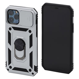 FixPremium - Puzdro CamShield pre iPhone 12 a 12 Pro, biela