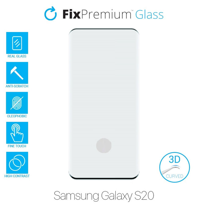FixPremium Glass - 3D Tvrdené Sklo pre Samsung Galaxy S20