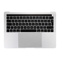 Apple MacBook Pro 13" A1706 (Late 2016 - Mid 2017) - Horný Rám Klávesnice + Klávesnica UK + Mikrofón + Trackpad + Reproduktory (Silver)