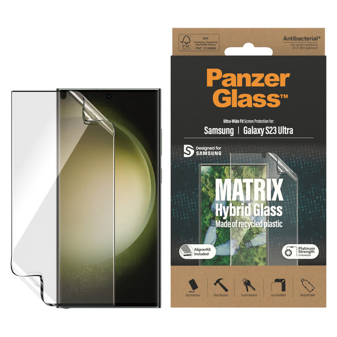 Hybridné sklo Matrix UWF AB FP wA pre Samsung Galaxy S23 Ultra, Číra, PanzerGlass